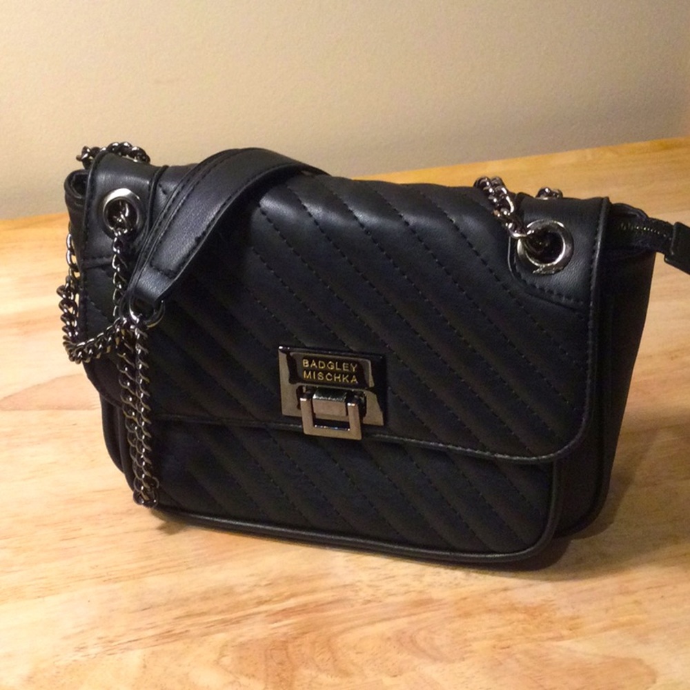 Quilted Vegan Leather Handbag by Badgley Miscka